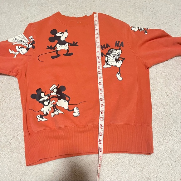 Disney Mickey and Minnie Mouse Vintage-Style Pullover Sweatshirt Small  Rare - Picture 7 of 10